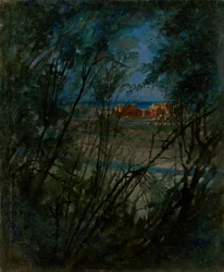 Paysage bleu